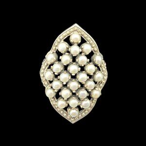 Nicky Butler Size 10 Pearl Arabesque Ring .925 Sterling Silver New